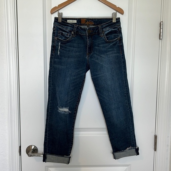 KUT from the KLOTH Asher Ankle Straight Leg Women's Size 0 Distressed Jeans - Picture 6 of 17